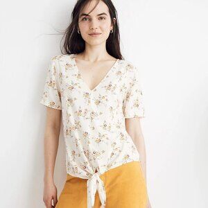 MADEWELL Novel Tie-Front Top in Windowbox Floral